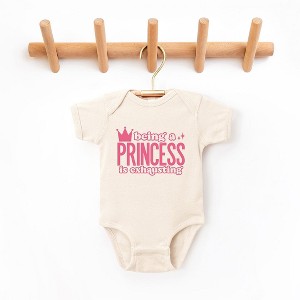 The Juniper Shop Being A Princess Is Exhausting Baby Bodysuit - 1 of 2