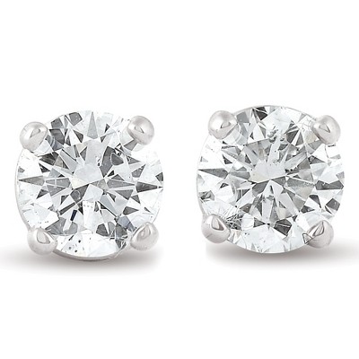 Pompeii3 1/4 CT Diamond Studs 14K White Gold