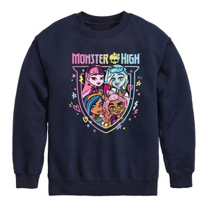 Boys' - Monster High - Toddler And Youth Crewneck Fleece Sweatshirt Graphic Long Sleeve Fleece Sweatshirt - 1 of 4