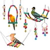 Unique Bargains Bird Toys Coconut Hideaway with Ladder Swing - 2 of 4