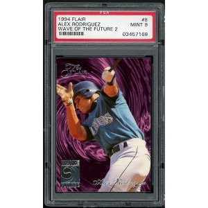 Alex Rodriguez Rookie Card 1994 Flair Wave Of The Future #1994 PSA 9 - 1 of 2