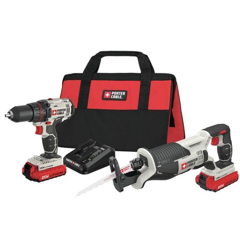 Porter Cable Pcck603l2 v Max Cordless Lithium Ion Drill Driver And Reciprocating Saw Combo Kit Target