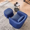 Swivel Chair With Ottoman, Accent Chairs Swivel Armchair, Reading Chairs For Bedroom Comfy, Accent Chairs Modern-Cuddlewood - 3 of 4