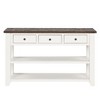 CAVINAS 48" Solid Wood Top Console Table with 3 Drawers,Hallway Table with 2 Shelves,Modern Entryway Table for Living Room,Hallway - 2 of 4