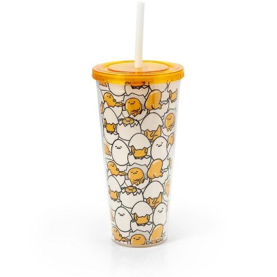 Seven20 Sanrio’s Gudetama 20 Oz Insulated Tumbler With Lid & Straw