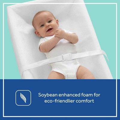 Sealy Soybean Comfort 3-Sided White Contoured Diaper Changing Pad