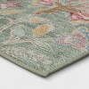 28"x84" Floral Memory Foam Runner Rug Sage Green - Threshold™ - 3 of 4