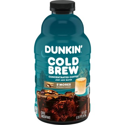 Dunkin' S'mores Flavored Cold Brew Coffee Concentrate - 31oz