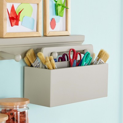Martha Stewart Crafting Kids' Wall Caddy: Children's Portable Wooden Arts and Crafts Supply Organizer and Crayon Holder