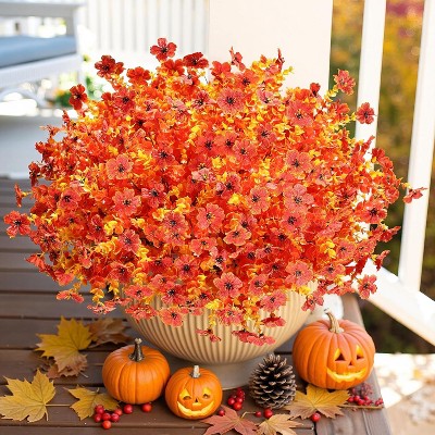 Artificial Flowers for Outdoor Indoor Garden Home Decoration, Faux Flower Daisy with Eucalyptus Leaves Fake Plants Greenery Boxwood Porch Patio