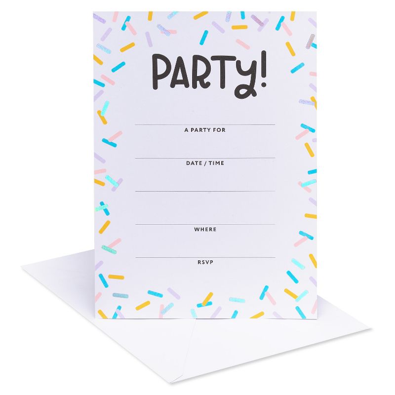10ct Birthday Party Invitations Confetti - Spritz&#8482;, 3 of 8