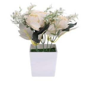 Unique Bargains Artificial Plants Mini Flower Plastic 2.95"x2.95"x7.87" 1 Pcs - 1 of 4