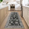 Abynow Vintage Floral Farmhouse Indoor Washable Area Rug - 4 of 4