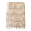 Desert Red Striped Turkish Cotton Crinkled Throw - 3 of 4