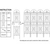 Lirago Black 4 pieces Weatherproof Multi-functional Outdoor Screen-Laser-Cut Galvanized Steel Panel86.61"Hx19.68"Wx0.51"D - 4 of 4