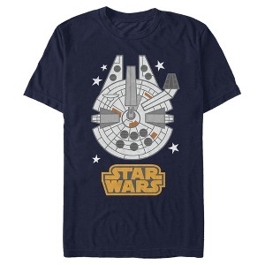 Men's Star Wars Cartoon Millennium Falcon T-Shirt - 1 of 4