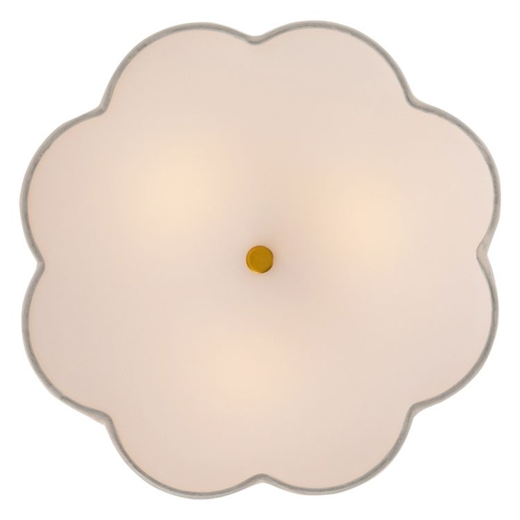 YIYIBYUS Modern Flower-Shaped Flush Mount 3-Light Ceiling Light, White, 6 of 7