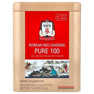 JungKwanJang Korean Red Ginseng, Pure 100 , 28 Sticks, 0.053 oz (1.5 g) Each - 1 of 3