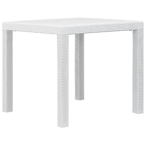 vidaXL Garden Table White Plastic 31.1 in x 31.1 in Lightweight - 1 of 4