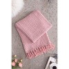 Sapphtopaz 2 Pack Cotton Throw Blanket with Tassels, All Seasons Comfort Throw Blanket, 50x60", Accent Blanket for Living Room or Bedroom - 2 of 4