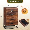 Dresser for Bedroom with 4 Drawers, Nightstand, Chest of Drawers, Tall Dresser Drawers with Sturdy Metal Frame for Hallway, Living Room, Closet - 4 of 4