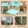 INFURNIC Kids Table Sets 5 Piece Toddler Table and Chair Set with Adjustable Height for Play, Green, 47.3"*23.5"*22.8" - 4 of 4