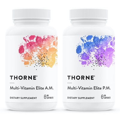 Thorne Multi-Vitamin Elite - A.M. and P.M. Formula to Support a High-Performance Nutrition Program - 180 Capsules