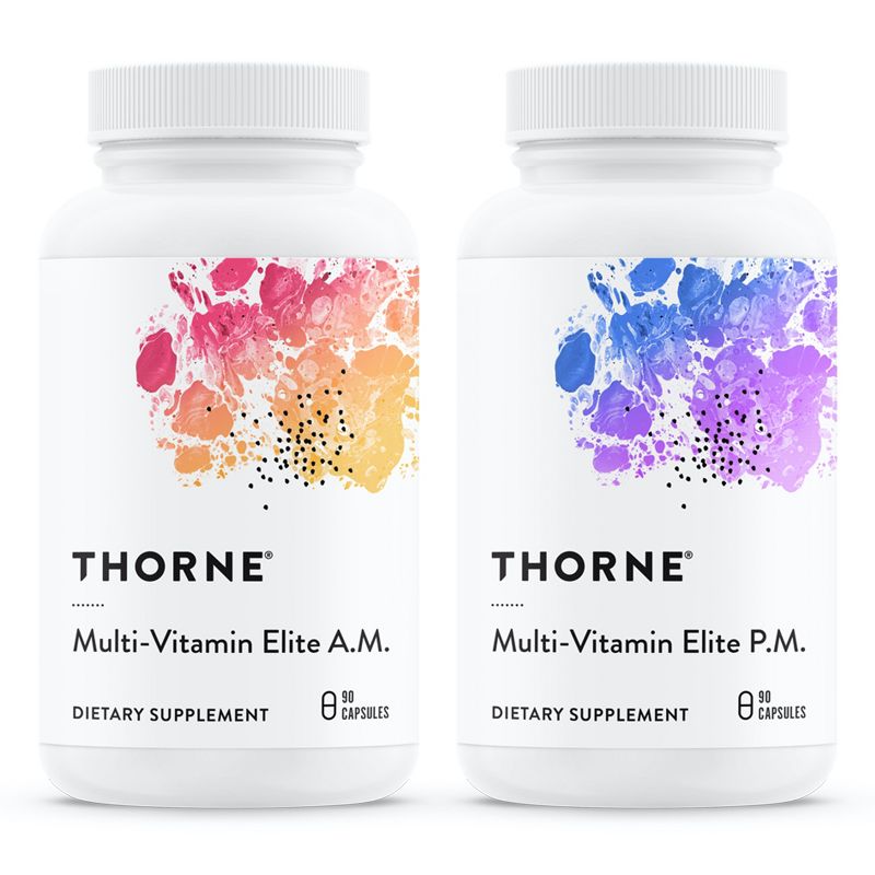 Thorne Multi-Vitamin Elite - A.M. and P.M. Formula to Support a High-Performance Nutrition Program - 180 Capsules, 1 of 7