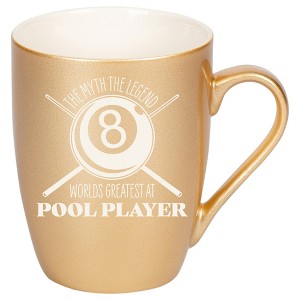 100 North Vegas Gold Metallic Finish, 10 Ounce, Comfortably Fits Your Hands, New Bone China Coffee Tea Cup Mug, The Myth The Legend World's Greatest - 1 of 1