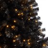 Nearly Natural 7-ft Black Artificial Christmas Tree with 500 Clear LED Lights and 1428 Tips - 3 of 4
