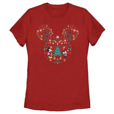 Women's Mickey & Friends Christmas Silhouette T-Shirt