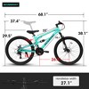 RISOKEYS 26Inch Adult Mountain Bike,21 Speeds Dual Suspension Mountain Bike with High-Carbon Steel Frame and Disc Brakes,for Trail Commuting - 3 of 4