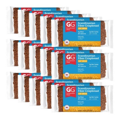GG Scandinavian Fiber Crispbread Oat Bran - Case of 15/3.5 oz