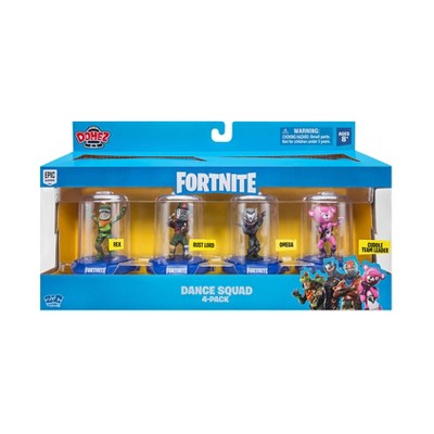 Domez Fortnite Dance Squad Action Figures 4pk Brickseek - how to get fortnite dances in roblox studio