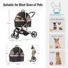 LAOTIES 4-in-1 Pet Stroller for Small Dogs And Cats,Lightweight Foldable Stroller with Detachable Carrier,Reversible Canopy - 2 of 4