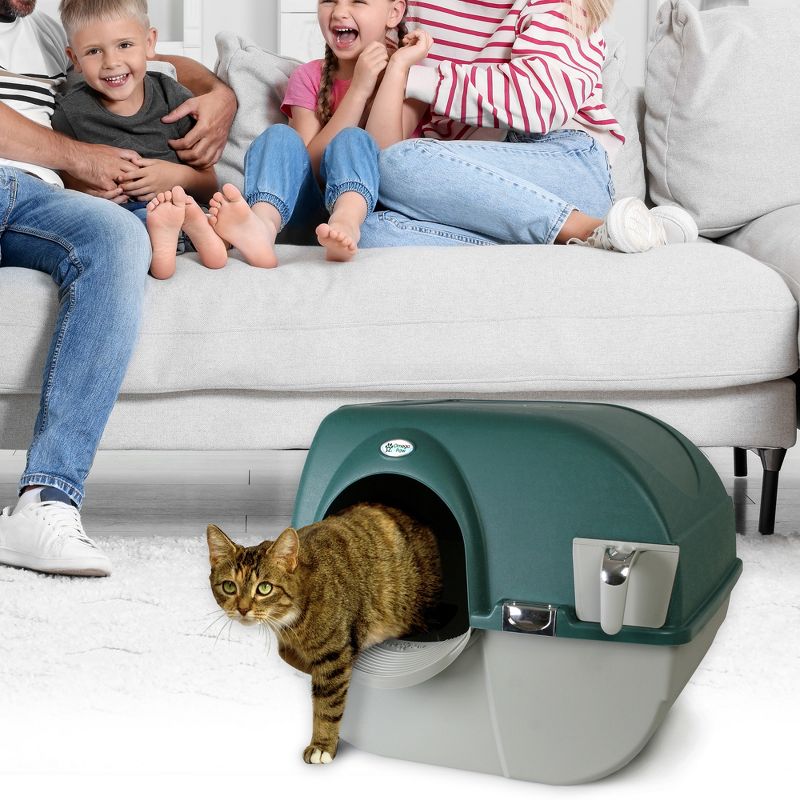Omega Paw Elite Roll 'N Clean Self Cleaning Litter Box with Integrated Litter Step and Unique Sifting Grill, 5 of 7