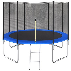 Okak 12FT Adults Rebounder Trampoline, Outdoor Trampolines with Basketball Hoop and Enclosure Net, Kids Trampoline for Garden, Patio - 1 of 4