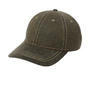 Mafoose Men's Pigment Print Oiled Leather Look Distressed Cap - 1 of 4