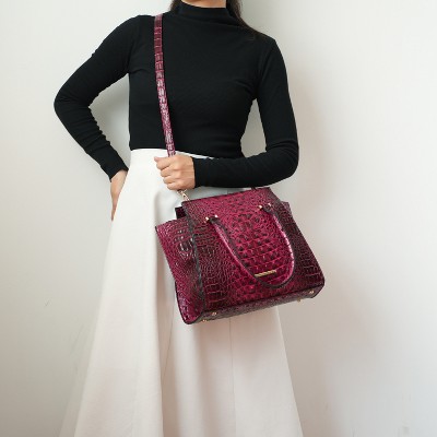 MKF Collection Viridiana Women’s Luxe Croc-Embossed Versatile Tote Bag by Mia K - Fuchsia — фото 3