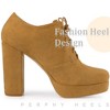 Perphy Women's Lace Up Round Toe Cushioned Insole Platform Chunky Heel Ankle Boots - 4 of 4