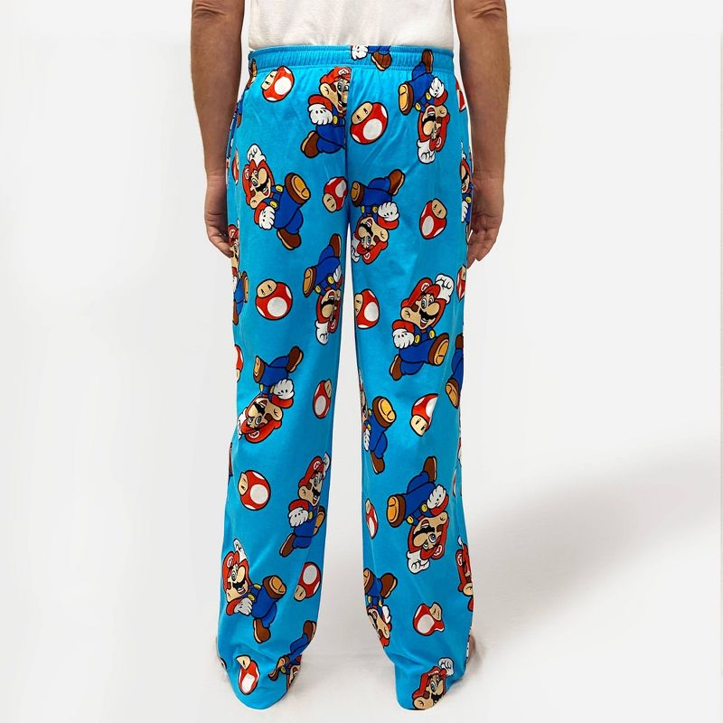 Men&#39;s Nintendo Super Mario Knit Lounge Pajama Pants - Blue, 2 of 5