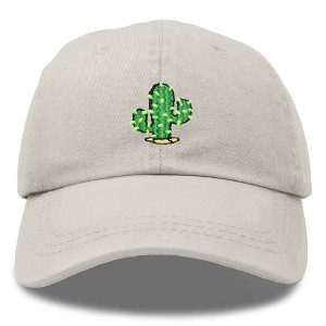Dalix Cactus Embroidered Cap Cotton Succulent Baseball Hat Plant Adjustable Womens - 1 of 4