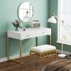 GDFStudio Avery Modern Office Desk with 2 Drawers - 2 of 4