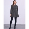 INSPIRE CHIC Women's Single Breasted Long Sleeve Mid-Long Winter Coat - 3 of 4