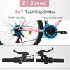 VASIP 24''Mountain Bike for Adults & Teens,21-Speed Gears & Dual V-Brakes, Durable Carbon Steel Frame,Pink - 4 of 4