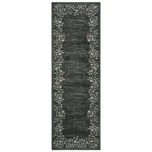 Washable Farmhouse Floral Print Living Room Rugs, Soft Non Slip Modern Bedroom Carpet, Ultra Thin Vintage Floor Rug for Home Office - 1 of 4