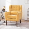 NicBex Comfy Accent Chair Modern Upholstered Chenille Armchair with Wood Legs Soft Lazy Sofa Chair for Bedroom,Living Room - 2 of 4