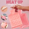 EBF Home 2 Liter Hot Water Bottle with Hand Warming Pocket - Hot Water Bottle/Hand Feet Warmer, Menstrual Cramps, Neck Shoulder Pain Relief - 2 of 4