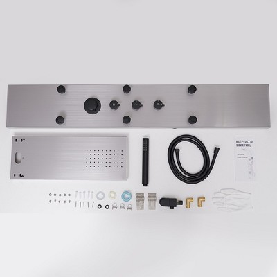 Black Nickel Multi-Function Rainfall Shower Panel System with Body Jets