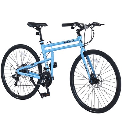 Infurnic Bicycles, Hybrid bike with Adjustable Seat, Road Bike For men women, Blue, 69.29"*25.2"*37"